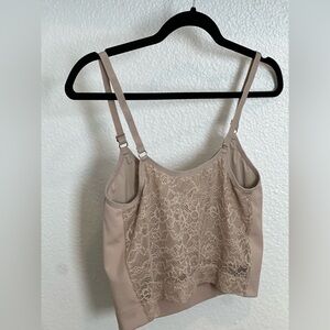 Davin & Adley Beige Amelia Pumping and Breastfeeding Crop Cami Sz Large